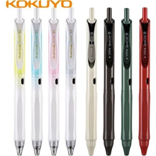 1pcs KOKUYO New Gel Pen Vividry 0.5mm Press Gel Pen Simple Double Bead Head Pen Quick Dry Pen Ink Student Business Office Use