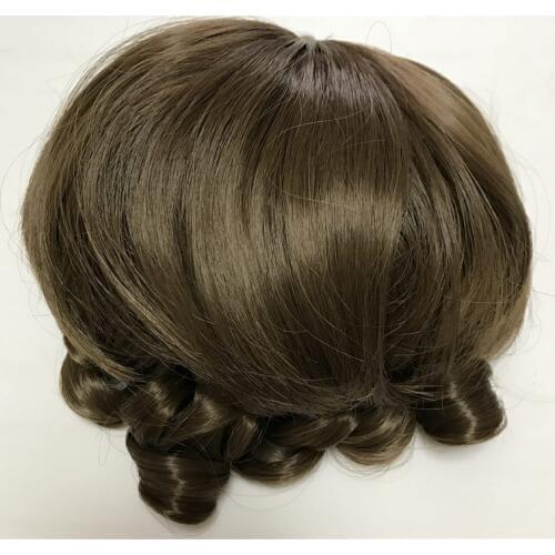 NPK Brown Curl Sticked Hair Wig For 50-58cm Reborn Dolls 20-23 inch Silicone Reborn Baby Doll Hair DIY Doll Accessories