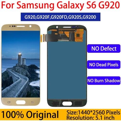 With dead pixel 100%Original 5.1''AMOLED LCD Display Touch Screen Digitizer for Samsung Galaxy S6 edge G925 SM-G925F Repair Part