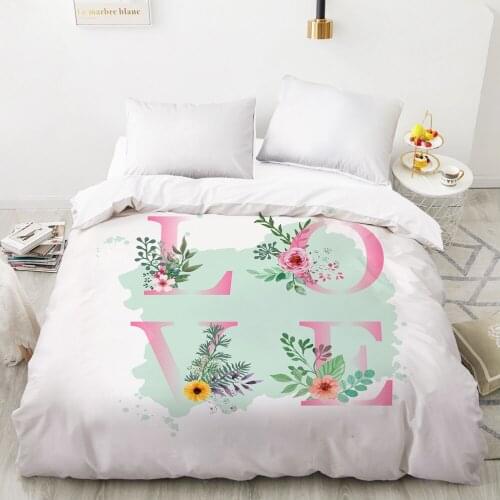 Duvet cover Comfortable Quilt Blanket Case Queen King Bedding 140x200 240x260 for Home Nordic simple LOVE