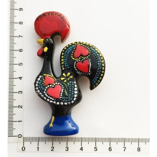 Portuguese creative humanities geographical indications rooster travel souvenirs painted magnetic refrigerator stickers