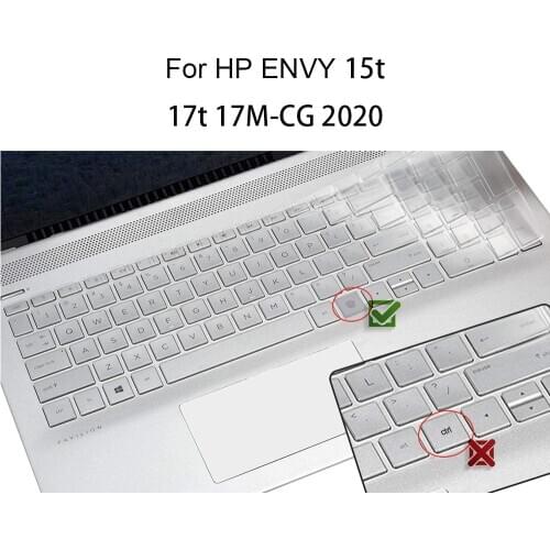 Clear TPU Keyboard Covers for HP ENVY 15t 17t 17 CG 2020 Laptops 17-CG000 17M-CG0013DX film skin protector anti dust new