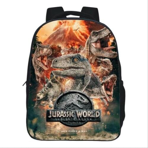 13 Inches Dinosaur World Backpack Animal Anime Jurassic Dragon School Bags Toddlers Boys Girls Teenager Mochila Gift Bols