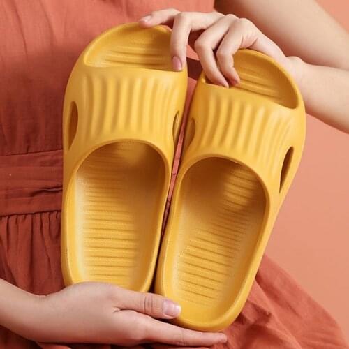 Women Slippers Summer Non-slip Eva Soft Sole Slide Sandals Leisure Unisex Men Ladies Indoor Bathroom Flip Flops Anti-slip Shoes