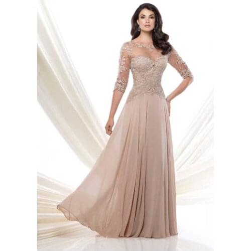 Chiffon Mother Of The Bride Lace Dresses 2016 Groom Bride Mother Dresses For Beach Weddings A Line Chiffon Godmother Dress