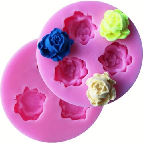 Bloom Rose Silicone Cake Mold 3D Flower Fondant Mold Cupcake Sugarcraft Jelly Candy Chocolate Decoration Baking Tool Moulds