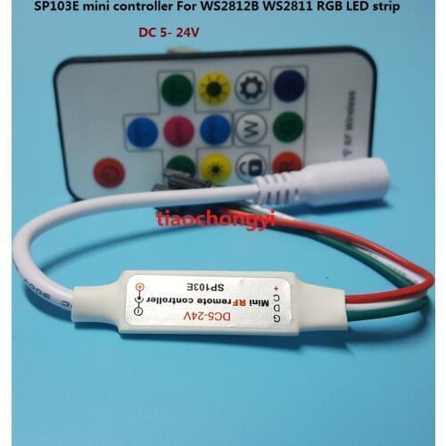 SP103E 5-24V Mini-RF wireless remote controller for led strip WS2811 WS2812B