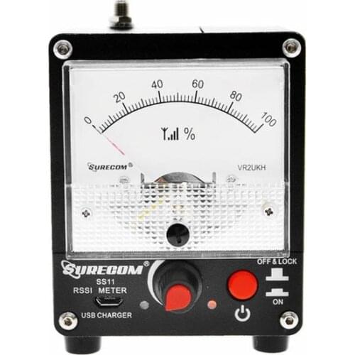 Surecom SS11 RF Singal Strength Meter 100K-3GHz Field Strength RSSI Meter High Sensitivity with Built-in Battery