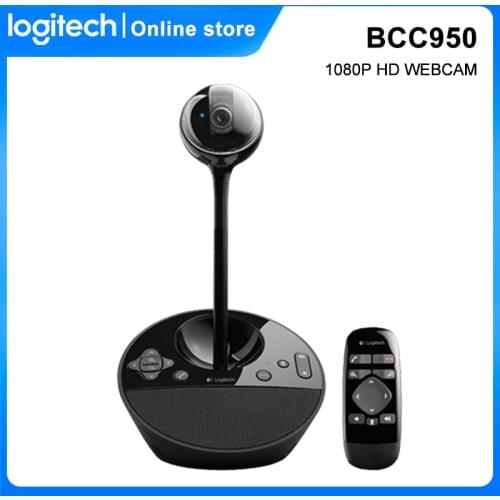Logitech BCC950 Webcam 1080P HD Conference Video Office Web Camera with Microphone FHD for Desktop Video Skype Online Business