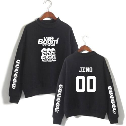 Kawaii NCT DREAM Soul Album We Boom High Collar Hoodies Sweatshirt Women Long-sleeved Sweatshirt Trend Casual Street High Collar