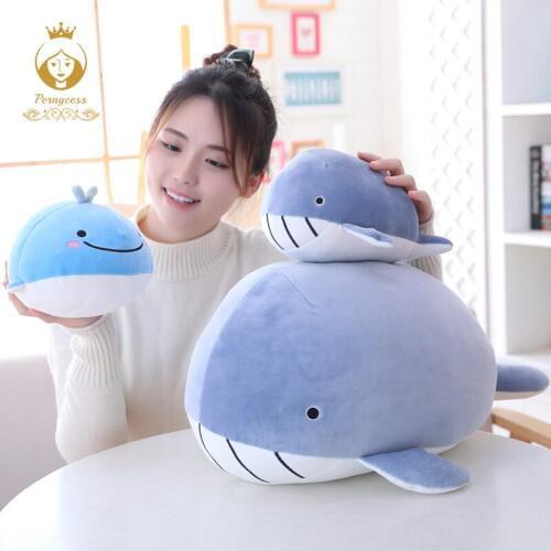 1PCS 25/55CM Cute Soft Shark Dolphin Plush Toy Plush Stuffed Ocean Doll Kids Toy Squeeze Toy Sofa Bedroom Decor Christmas Gift