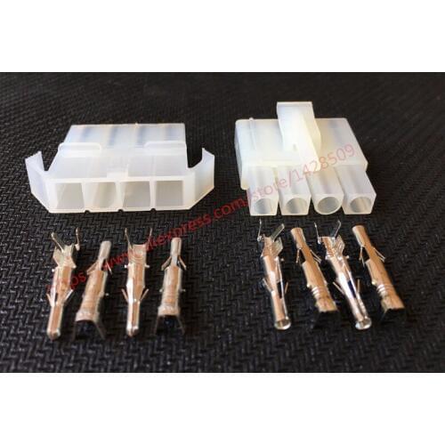 10 Sets 4 Pin 4 Way Female And Male Big Tamiya Connector Kits Large Tamiya L6.2 6.2MM Socket Plug