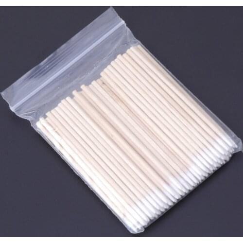 100Pcs Cotton Swabs Pointed Swab Applicator Makeup Wooden Sticks Applicator Ju15 21 Dropshipping