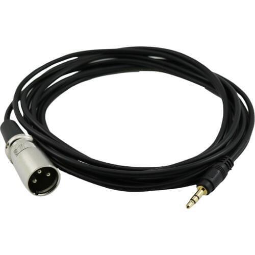 1x Gold Plated 3.5mm 1/8" Stereo Male to XLR Male Plug Microphone Connector Audio Cable Cord 10FT/3M