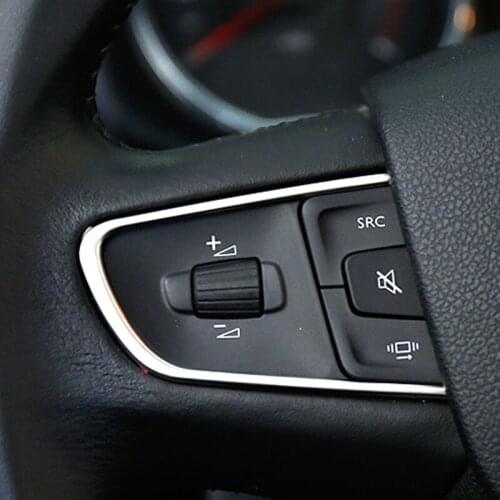 2pcs Car Steering Wheel Switch Button Moulding Trim Frame Decoration Cover Sticker For Peugeot 408 3008 508 for Citroen C3-XR