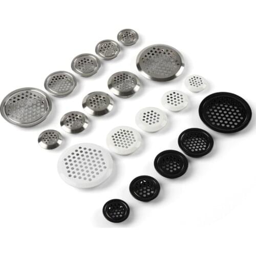 5pcs stainless steel cabinet Air Vent 19mm-53mm decoration cover Hole plug Ventilation Grille for Cabinets Wardrobes Cupboard