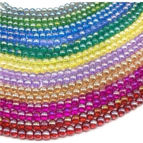 8mm-50pcs/lot AB Color Round Acrylic Beads Loose Spacer Beads For Jewelry Making Necklace making, bracelet making, etc