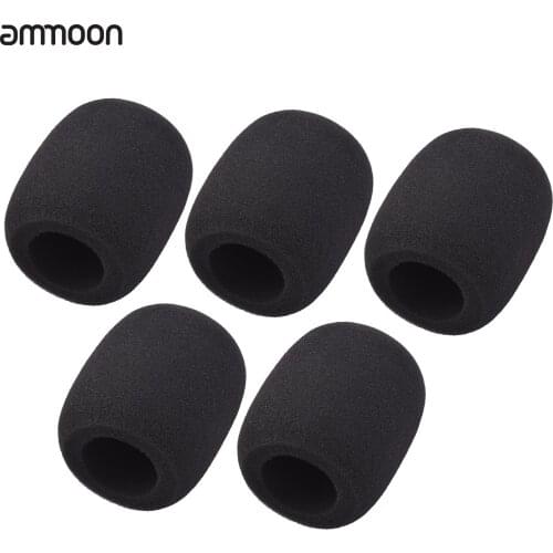 Ammoon 10Pcs Microphone Foam Windshield Windscreen Noise Reduction Sponge Mic Cover for Handheld Condenser Microphone