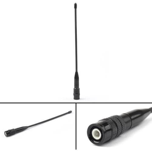 Artudatech 1Pcs BNC Male Plug Walkie-talkie Antenna Two-way Radio For IC-V8 IC-V82 Black
