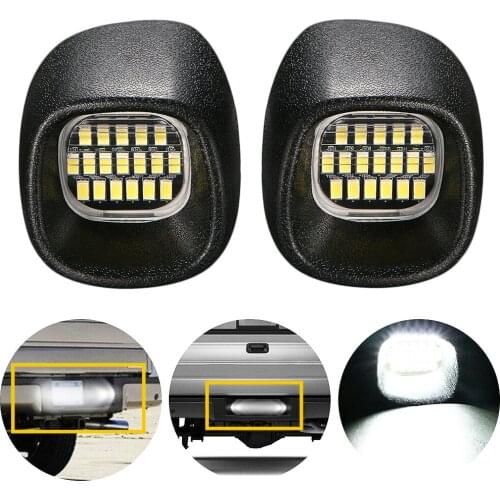 AUXITO 2Pcs 18SMD OEM-Full LED Bulb For Chevrolet Blazer S10 Pickup GMC Jimmy Sonoma Oldmpbile Bravada Car License Plate Lights