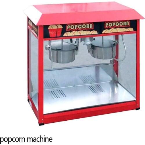 Automatic Double Pot Popcorn Machine Commercial Popcorn Machine Gas Puffing Electromechanical Heating Popcorn
