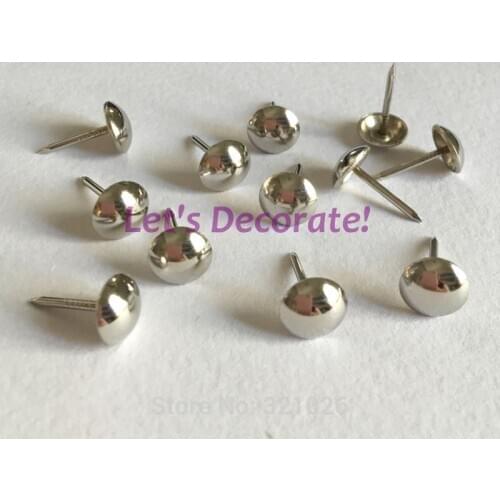 Free DHL shipping 3500pcs/lot 9.5mm Nickel Plated Home or Garden Decorative Tack, Hobnail, Upholstery Nail