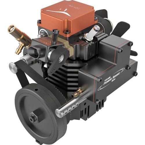 Toyan Four Stroke Gasoline Model Engine with Starting Motor for 1:10 1:12 1:14 RC Car Boat Airplane High Quality - FS-S100G
