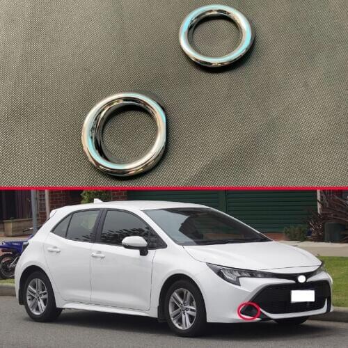 For 2019 2020 Toyota Corolla E210 Sport Hatchback Auris ABS Chrome Front Fog Light Lamp Cover Trim Molding Bezel