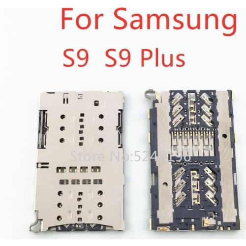 For Samsung Galaxy S9 G960F G960U S9 Plus S9+G965F G965U Sim Card Reader Tray Micro SD Memory Card Holder Slot Flex Cable Repair