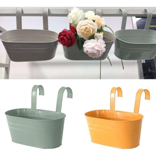 Double Hook Detachable Tin Flowerpot Plant Hanging Flower Basket Family Cafe Flowerpot Decoration