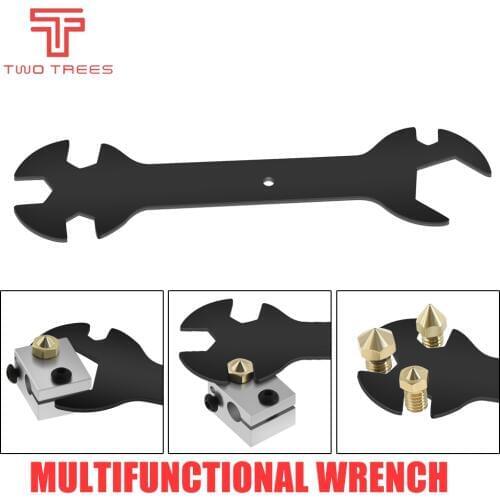 Nozzle Wrench 5 IN 1 Wrench Stay 6mm to 20mm Steel Spanner Wrench Flat For E3D MK8 MK10 Nozzle tool 3D Printer Parts