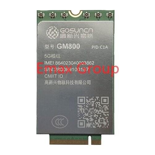 Gosuncn GM800 CIA GM800 CIB M.2 5G module Qualcomm SDX55 chip Supports SA NSA 5G NR/4G/3G 4*4 MIMO Sub-6G & mmWave LTE cat 22