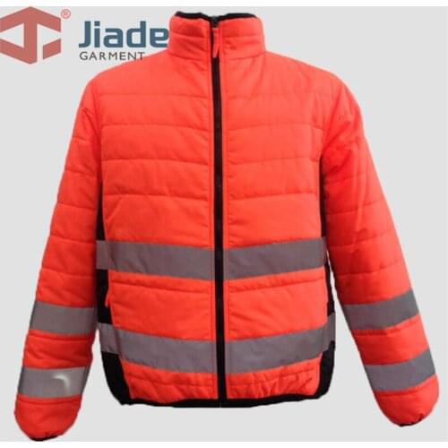 Jiade Adult High Visibility Mens Work Reflective Winter Jacket Mens Warm Jacket EN471ANSI WinterJacket free shipping