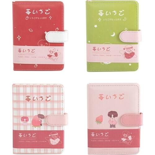 Kawaii Strawberry Planet A6 Notebook Notepad Leather Diary Journal Schedule Planner Agenda Handbook for Student Gift memo pad