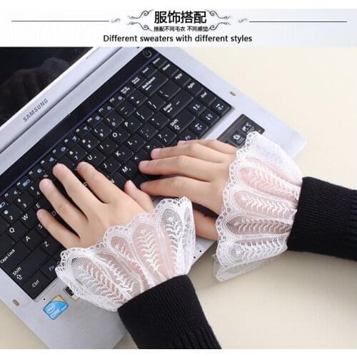 Summer ladies long sunscreen ice sleeve multicolor mesh arm New Beautiful Goddess Lace Hollow Hook Accessories Outdoor Apparel