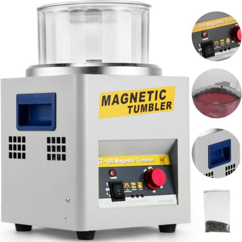 2000rpm KT185 Magnetic Tumbler Jewelry Polisher Finisher Super Finishing Machine