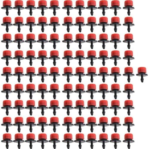 100pcs 8 Holes Garden Drip Irrigation Nozzle Adjustable Dripper for Balcony Yard Greenhouse Watering Spray Sprinkler Emitter