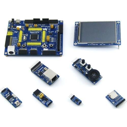 Open107V Package A # STM32F107VCT6 TM32F107 STM32 ARM Cortex-M3 Development Board + 6pcs Accessory Modules