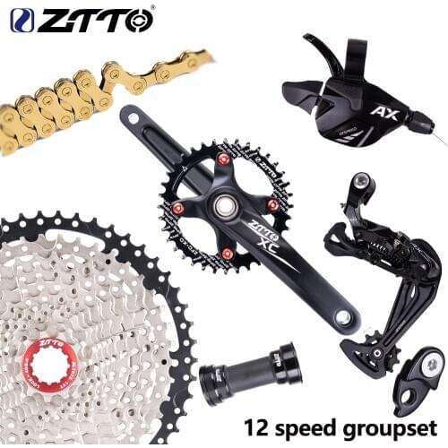 ZTTO MTB Bike 12 Speed Groupset Rear Derailleur Shifter Crankset Chain 11-50T Cassette 11-46t 12S Freewheel Group Set for HG hub