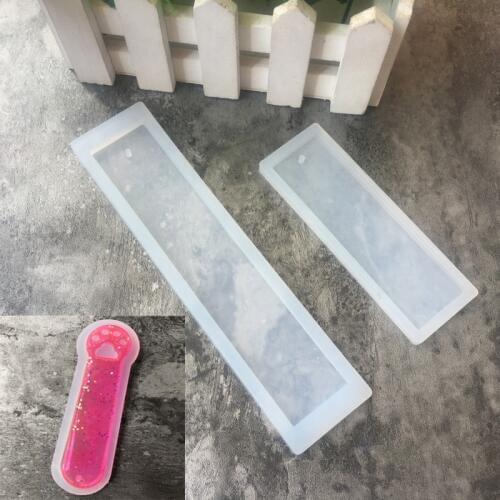 Rectangle and Cat Bookmark Silicone Mold with Holes Epoxy Resin Jewelry Craft Making