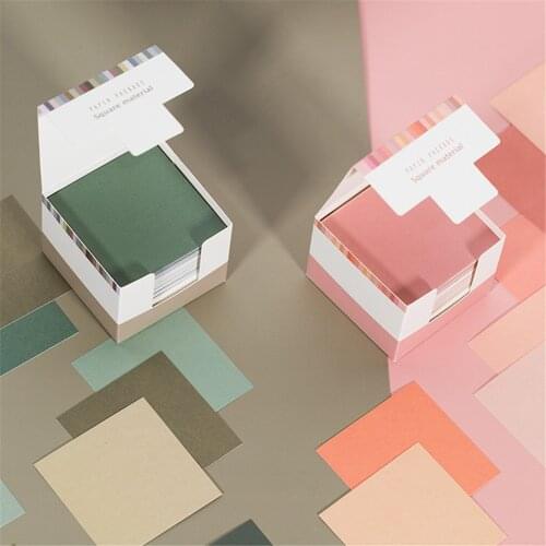 150 Sheets Memo Morandi Color Hand Account Material Sticky Notes Student Sticker Cute Memo Pads Note Sheets Office Accessories