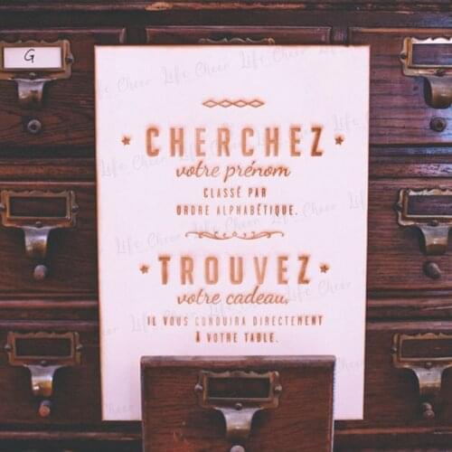 Wedding Plans Gifts Vinyl Sticker Cherchez Names For Table List Removable Decals Vinyls Trouvez Votre Cadeau Sign Decals Art