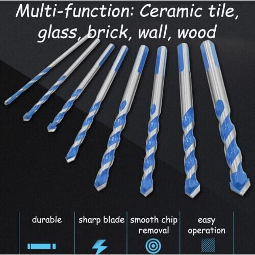 WENXING Threaded Triangle Tungsten Steel Wall Tile Concrete Drilling Bit Household Marble Overlord Drill Electric Drill