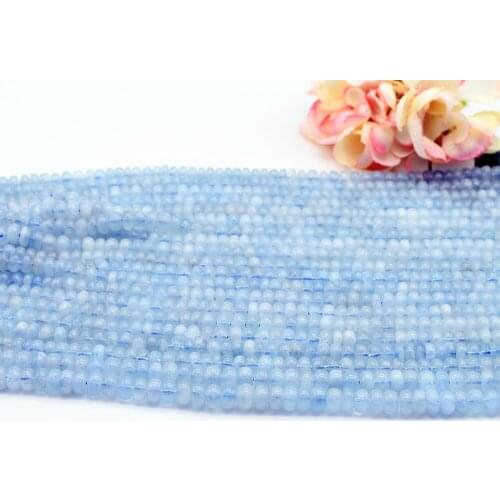 1 Strands AA+ Natural 6x9mm Aquamarine abacus Beads