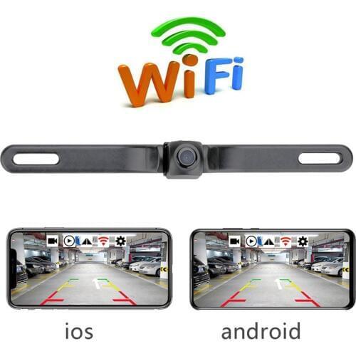 720P Rear View Car Camera License Plate Frame WiFi Night Vision 170 Degree Car Rear Reversing Parking Camera Waterproof