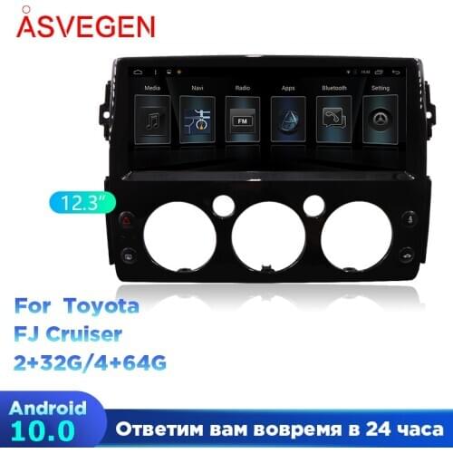 12.3" Car Multimedia Radio For Toyota FJ Cruiser Radio RAM 2GB Radio Quad Core Stereo GPS Navigation Headunit Player