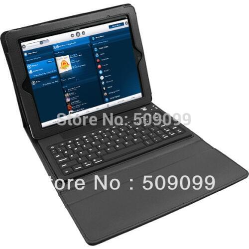 Free Shipping High Quality PU Leather Stand Case Smart Cover With Wireless Bluetooth Keyboard case For ipad2/3/4 50pcs/lot