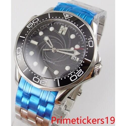 BLIGER 41mm mechanical automatic men wristwatch sapphire crystal auto date MIYOTA 8215 movement