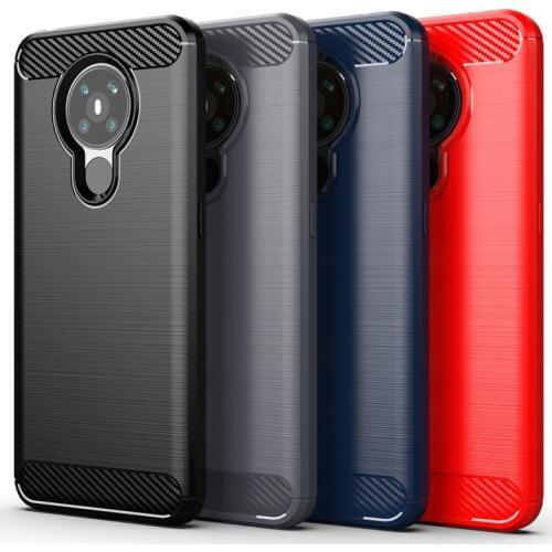 For Cover Nokia 5.3 Case For Nokia 5.3 Soft TPU Bumper Carbon Fiber Phone Case For Nokia 2.3 2.4 3.4 5.4 6.2 7.2 8.3 5.3 Fundas