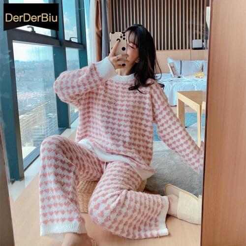 DerDerBiu Women's Warm Pajamas